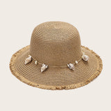 Shell Charm Straw Hat