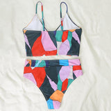 Geometric Printed Sexy Bikini Set Sports Swimsuit