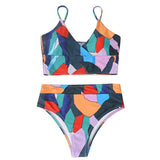 Geometric Printed Sexy Bikini Set Sports Swimsuit