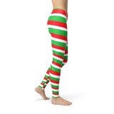 Avery Red Green Candy Cane Leggings
