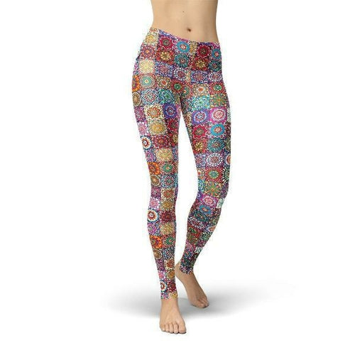 Jean Abstract Squares Leggings
