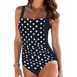 Sexy Dot One-Piece Large Swimsuits Closed Plus Size Swimwear For Pool Beach Body Bathing Suit Women Summer Female Swimming Suit