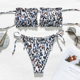 Peachtan Sexy swimwear women bathing suit Bandeau bikinis 2020 mujer Micro swimsuit Push up two-piece suit summer