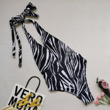 Plus Size Swimwear Women One Piece Swimsuit 2021 Sexy Print Bandage Bathing Suits Summer Beach Wear Swimming Suit For Women 5XL
