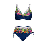 Andzhelika Floral High-Waisted Bikini Sets Sexy Push Up Swimsuit 2021 Summer Two Pieces Swimwear Women Plus Size Bathing Suits