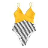 Banana Leaf Twist-Front One-Piece Swimsuit Women Sexy V-neck Padded Cups Monokini Beach Bathing Suit Swimwear