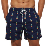 Men's Quick Dry Printed Shorts Swim Trunks with Mesh Lining Swimwear