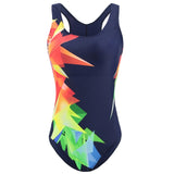 Riseado Competition Swimwear Women 2021 One Piece Swimsuit Racer Back Sport Swimming Suits for Women Digital Print Bathing Suits