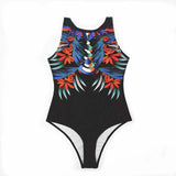 2021 Sexy One Piece Swimsuit Closed Print Swimwear Women Swimsuit Push Up Bathing Suit For Beach Or Pool Female Swimming Suit
