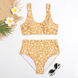 Floral Women Swimsuits Bikini Set Adjustable Swim Bathing Suit Two Pieces Beachwear