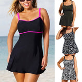 Women Plus Size Swim Dress Costume Swimsuit Skirted Swimwear Beachwear Strap New Vintage women's swimwear One Piece
