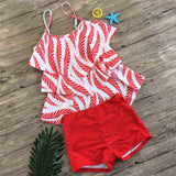 Plus Size Two Piece Swimsuit Polka Dot Print Swimwear Tankini Push Up Swimsuit Shorts Bathing Suit