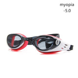 Prescription Summer Swimming Goggles Myopia Nose  Anti-Fog HD Silicone Diopter Diving Glasses