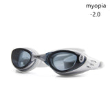 Prescription Summer Swimming Goggles Myopia Nose  Anti-Fog HD Silicone Diopter Diving Glasses
