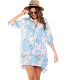 11 Colors Summer Blouse Cover-Up Beach Boho Top Bathing Suit Beach Bikini Cover Up