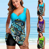Two Piece Tankini Swimsuit Print Bikini Bathing Suit Beachwear