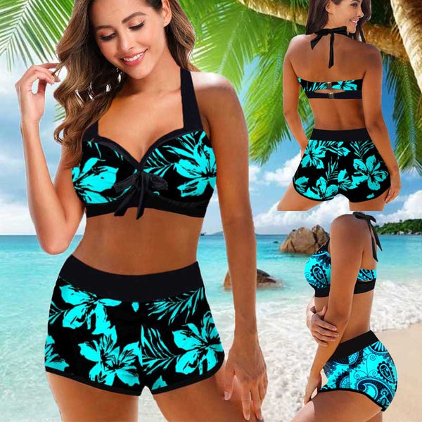 High Waist Bikini Swimsuit Print Bikini Set Plus Size Swimwear Beach Swimming Suit