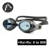 Optical Swim Goggles +Rx -Rx Prescription Swimming Glasses Adults Children Different Strength Each Eye with Free Ear Plugs